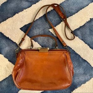 Patricia Nash Gracchi Crossbody Bag Cognac Leather